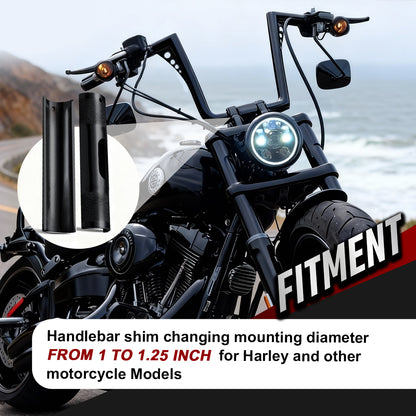 Universal 1.25" Handlebar Riser Adapter for Harley 1" Clamp Handlebar
