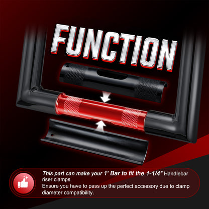 Universal 1.25" Handlebar Riser Adapter for Harley 1" Clamp Handlebar