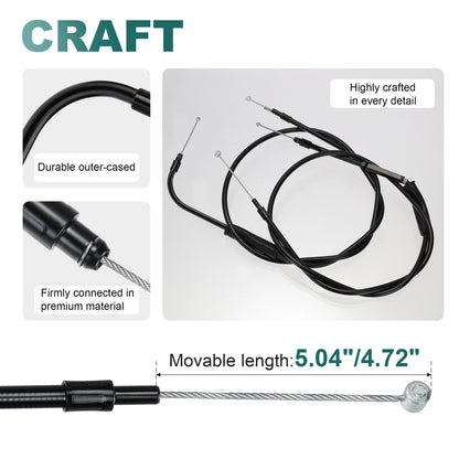 MoKitDora 39.35" Throttle Cable Set for 2007-2013 Harley Sportsters XL 14" Bars 1996-2017 Dyna 2011-2015 Softail FXST FXSTC FXSTD 12" Handlebar Black Vinyl Coated