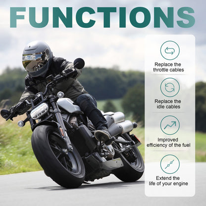 MoKitDora 39.35" Throttle Cable Set for 2007-2013 Harley Sportsters XL 14" Bars 1996-2017 Dyna 2011-2015 Softail FXST FXSTC FXSTD 12" Handlebar Black Vinyl Coated