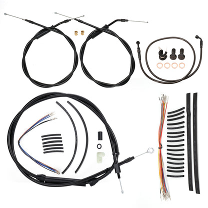 Handlebar Extended CAN-Bus Wiring Clutch Brake Line Throttle Cables and Turn Signal Harness for 2007-2010 Harley Softail