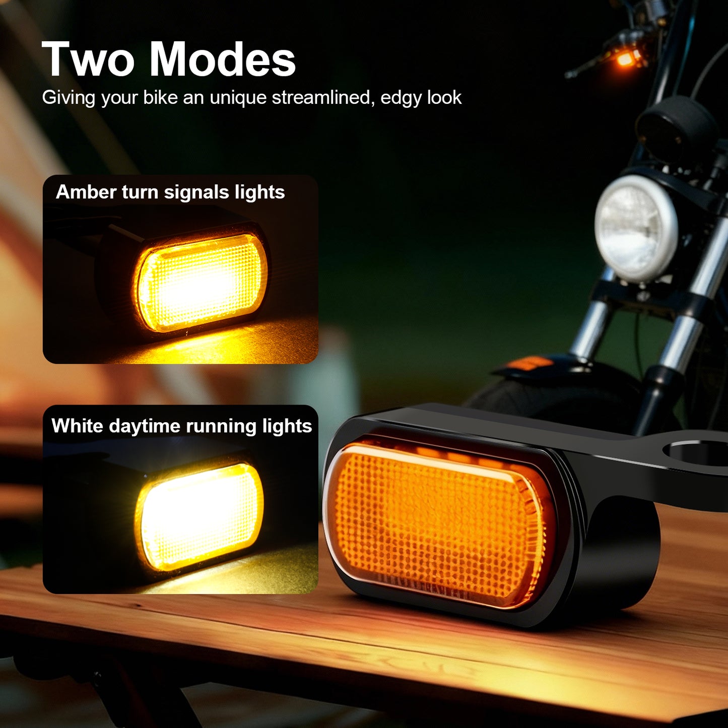 Front LED Turn Signals for Harley 1996-2017 Dyna/Softail/Sportster
