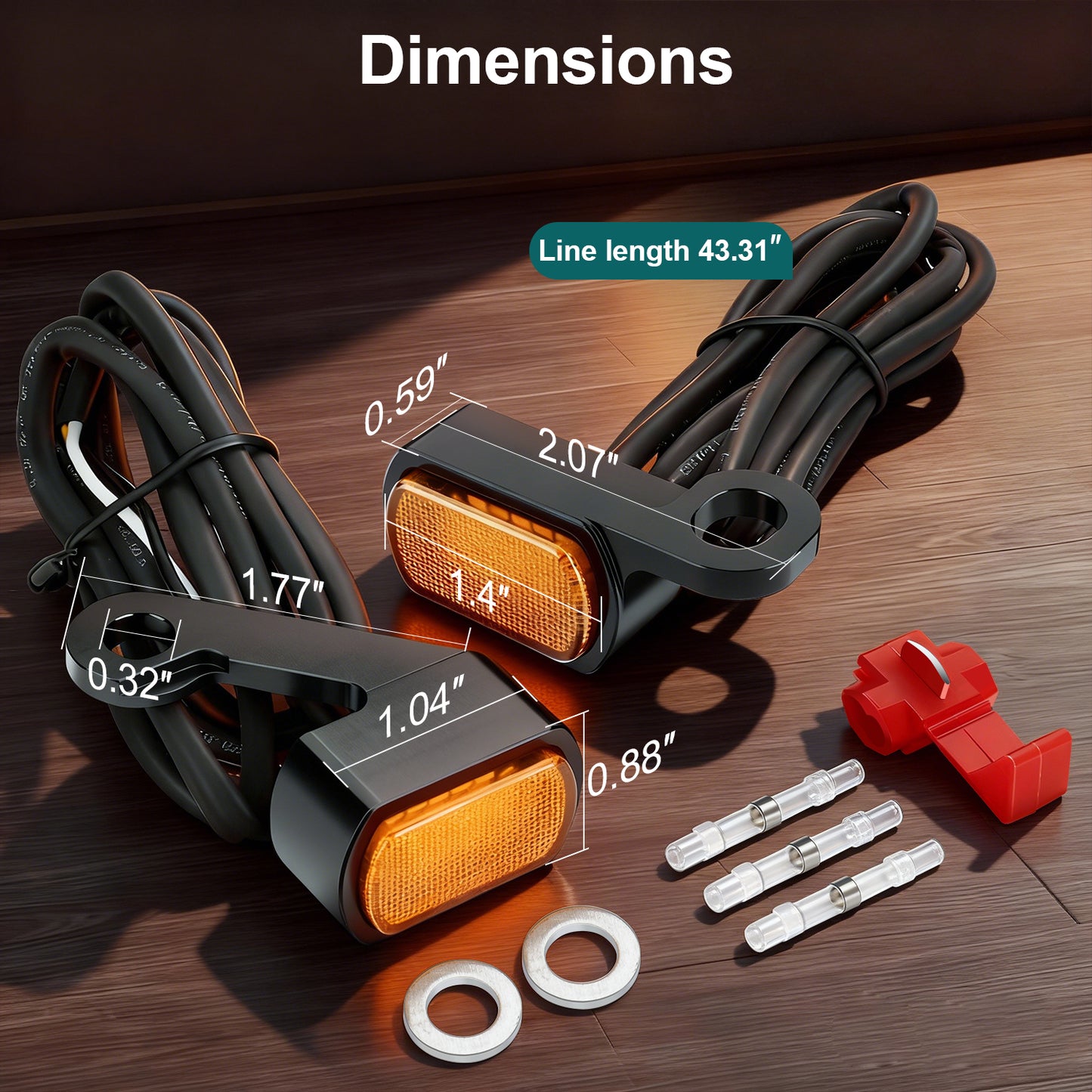 Front LED Turn Signals for Harley 1996-2017 Dyna/Softail/Sportster