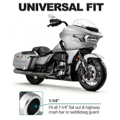 1.25" Saddlebag Guard Highway & Flat-out Crash Bar Sliders for Harley