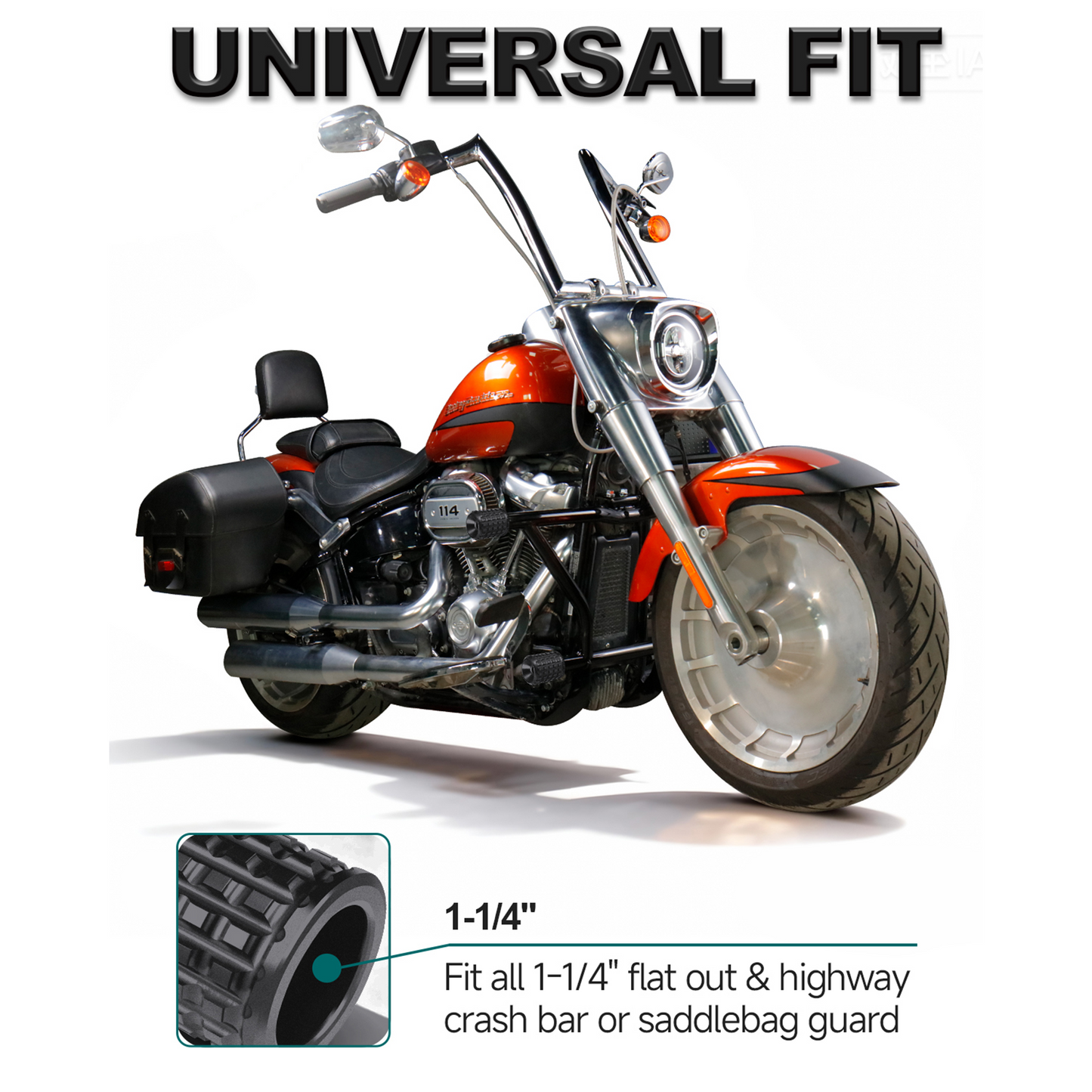 1.25" Highway Peg Crash Bar Slider End Replacement Kit CNC Aluminum Frame Sliders for Harley