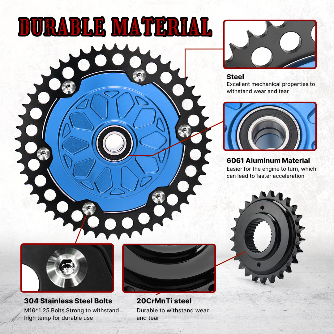 Belt Chain Drive Conversion Kit for 2009-Later Harley Touring