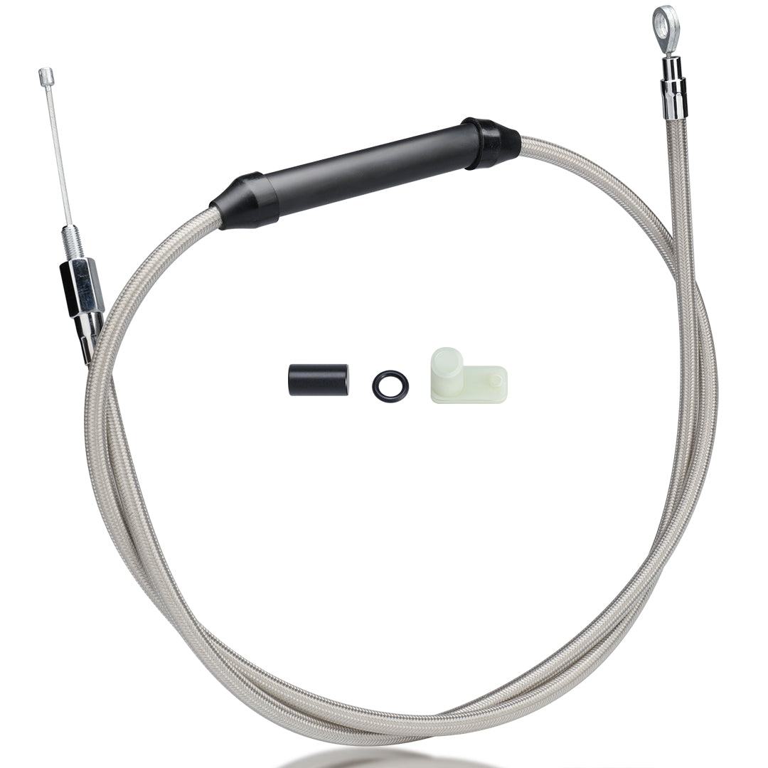 Extended Clutch Cable for 1986-Later Harley Sportster & 1987-2006 Harley Big Twin Models