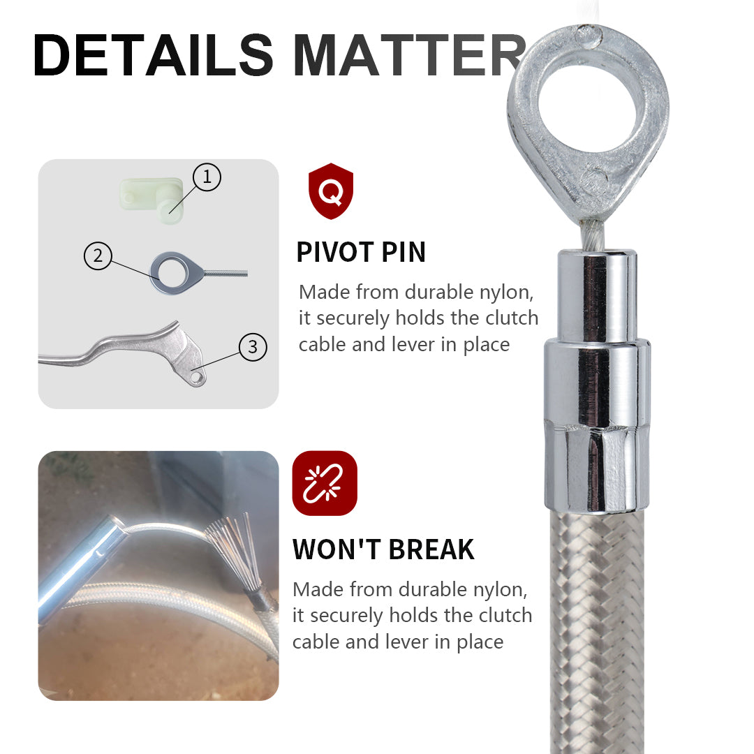 Extended Clutch Cable for 1986-Later Harley Sportster & 1987-2006 Harley Big Twin Models