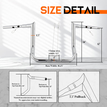 10"/12"/14" Handlebars for 2023-Later Harley Street Glide