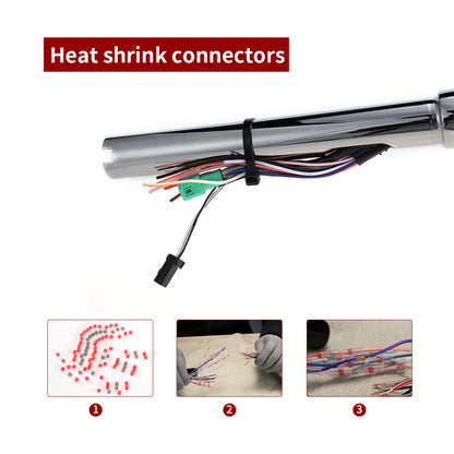 12"/14"/16" Meathook Prewired Handlebars 1.25" fat for 2008-2013 Harley Touring Road Glide