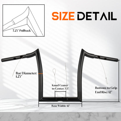12/14/16 inch Meathook Ape Hangers for 2023-Later Harley Road Glide