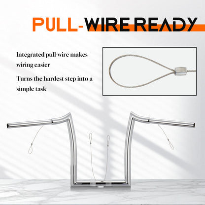 12/14/16 inch Meathook Ape Hangers for 2023-Later Harley Road Glide