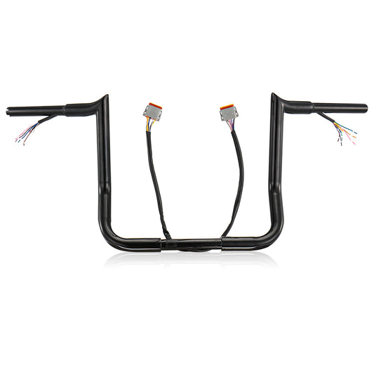 12"/14"/16" Prewired Meathook 1.25" Fat Handlebar for 1996-2006 Harley Touring