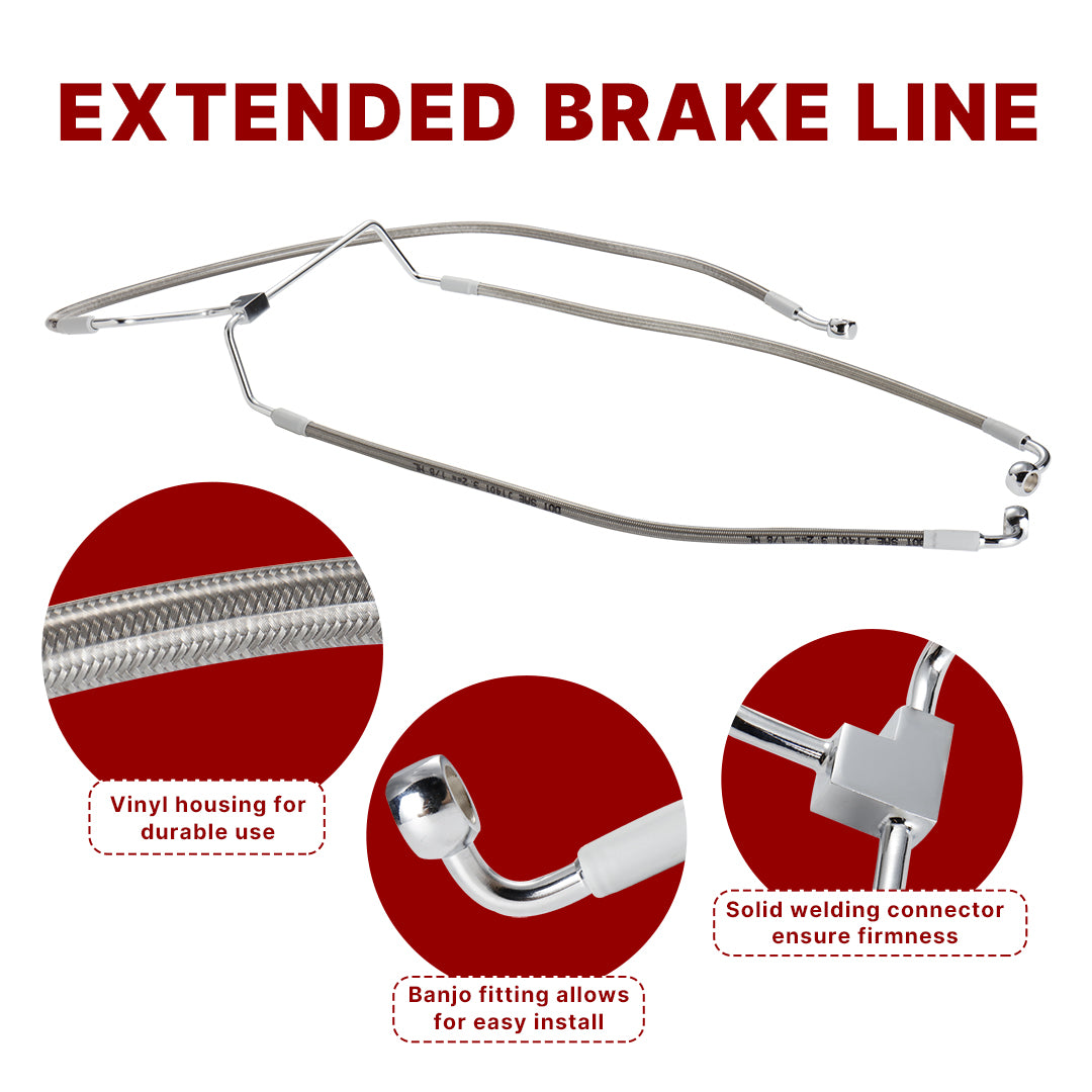 12"/14"/16" Extended Clutch Cable kits for 2014-2015 Harley Touring without ABS