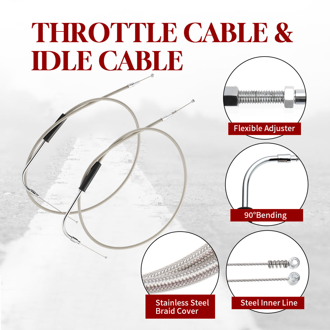 12"/14"/16" Handlebars Extended Wire Kit for 2011-2015 Harley Softail without ABS