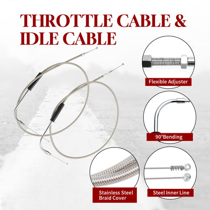 12"/14"/16" Handlebars Extended Wire Kit for 2011-2015 Harley Softail without ABS