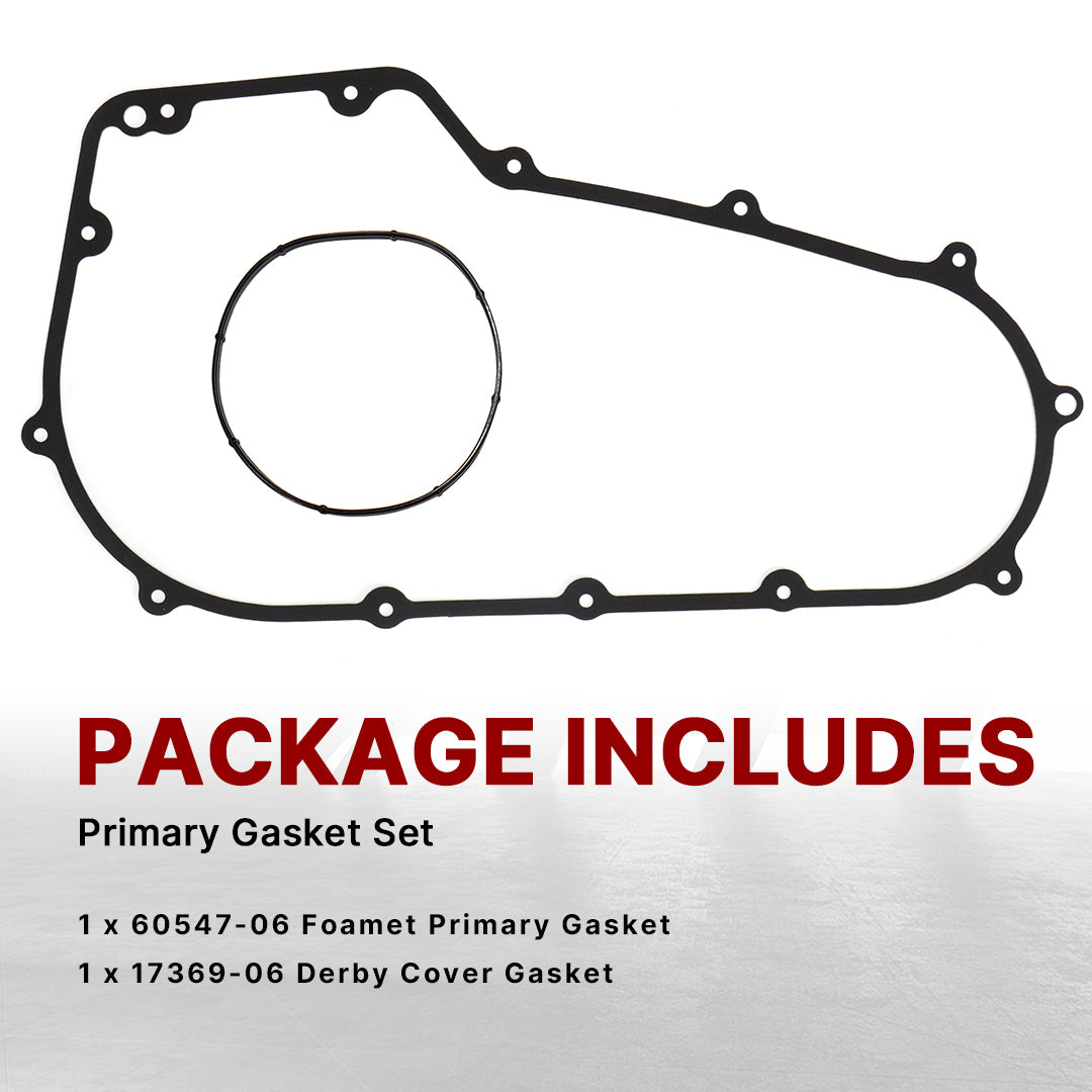 Primary Gasket Kit Clutch Cover Seal for Harley 2007-2017 Softail and 2006-2017 Dyna