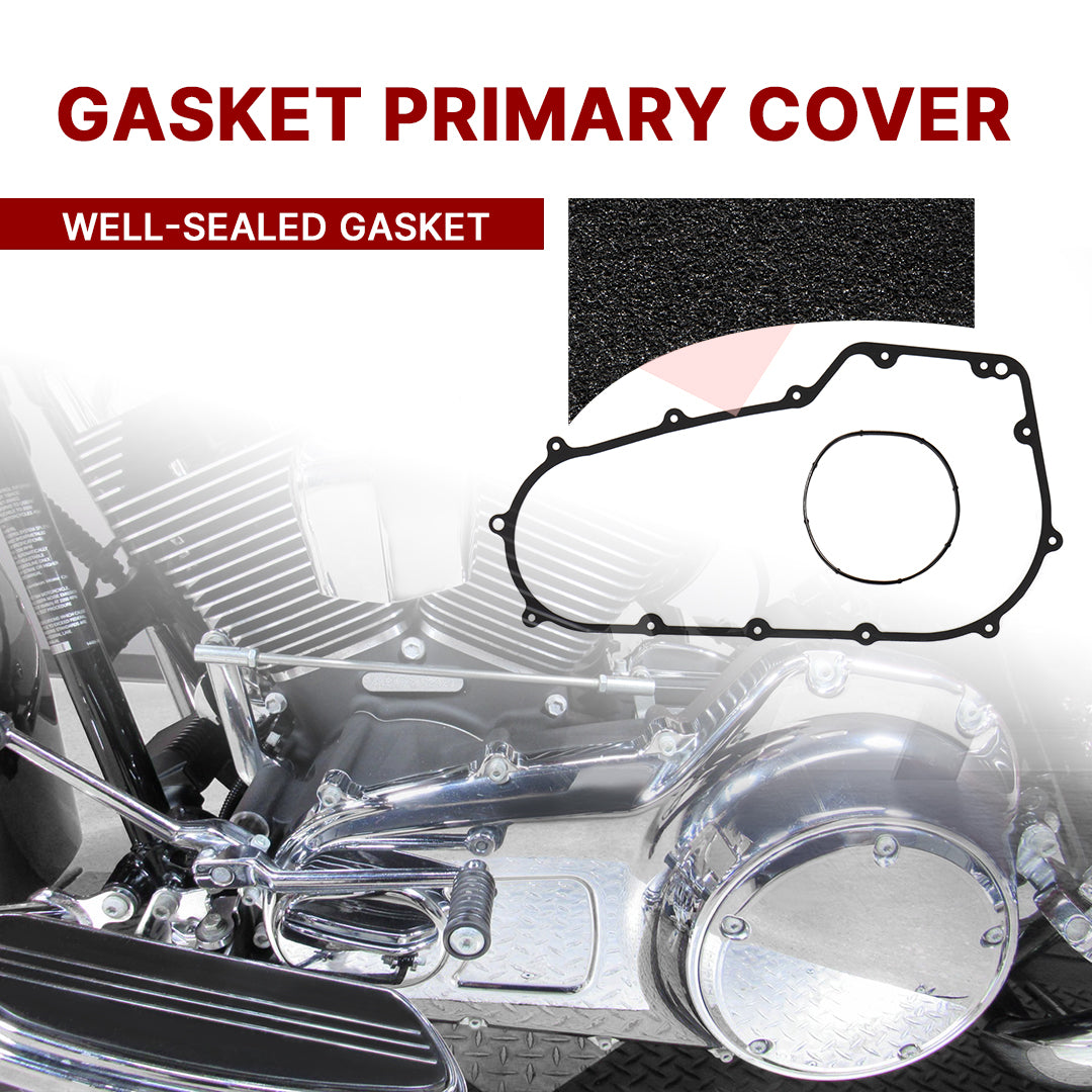 Primary Gasket Kit Clutch Cover Seal for Harley 2007-2017 Softail and 2006-2017 Dyna