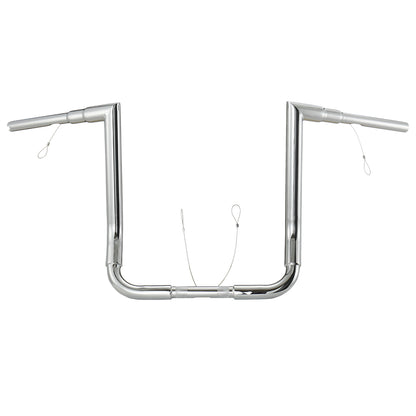 10"/12"/14" Rise Handlebars 1-1/2" Bagger Ape Hangers for 1986-2023 Harley Touring