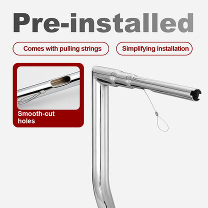 10"/12"/14" Rise Handlebars 1-1/2" Bagger Ape Hangers for 1986-2023 Harley Touring