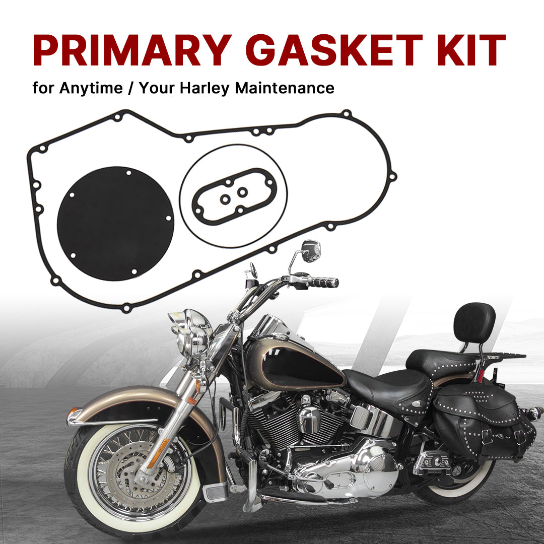 Primary Gasket Kit Clutch Cover Seal for Harley 1994-2005 Dyna & 1994-2006 Softail