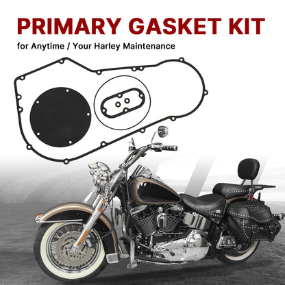 Primary Gasket Kit Clutch Cover Seal for Harley 1994-2005 Dyna & 1994-2006 Softail