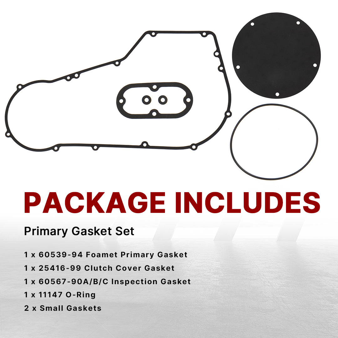 Primary Gasket Kit Clutch Cover Seal for Harley 1994-2005 Dyna & 1994-2006 Softail
