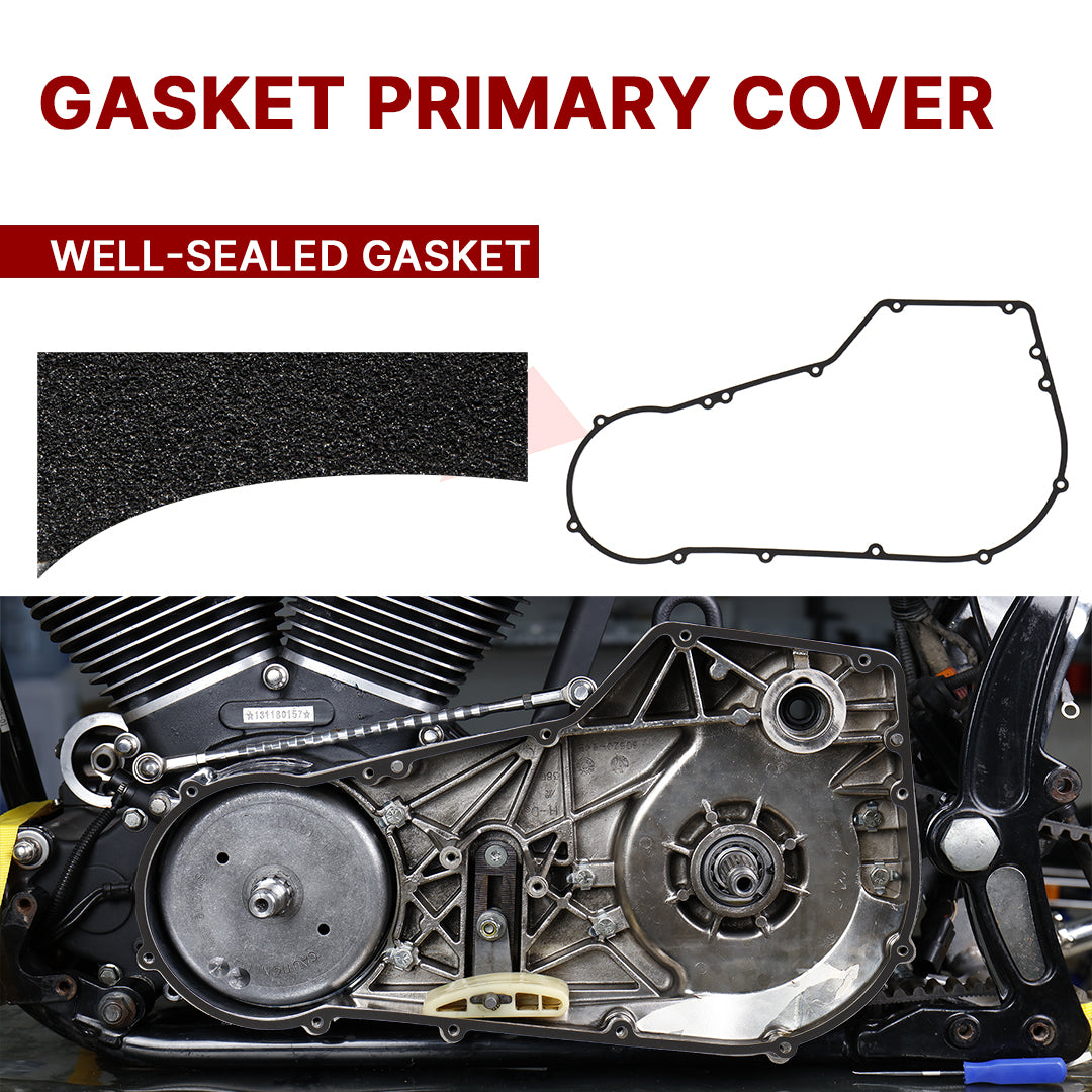 Primary Gasket Kit Clutch Cover Seal for Harley 1994-2005 Dyna & 1994-2006 Softail