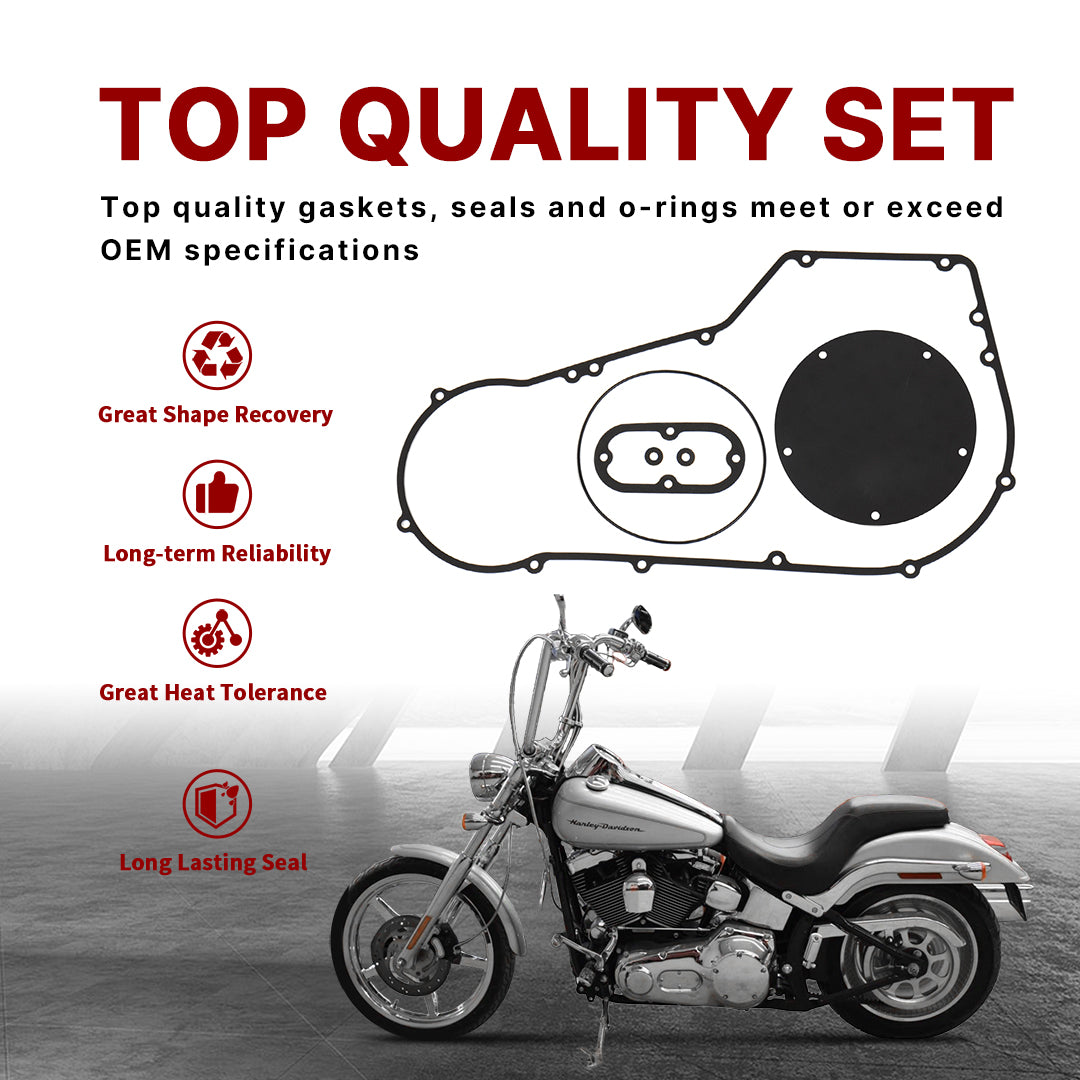 Primary Gasket Kit Clutch Cover Seal for Harley 1994-2005 Dyna & 1994-2006 Softail