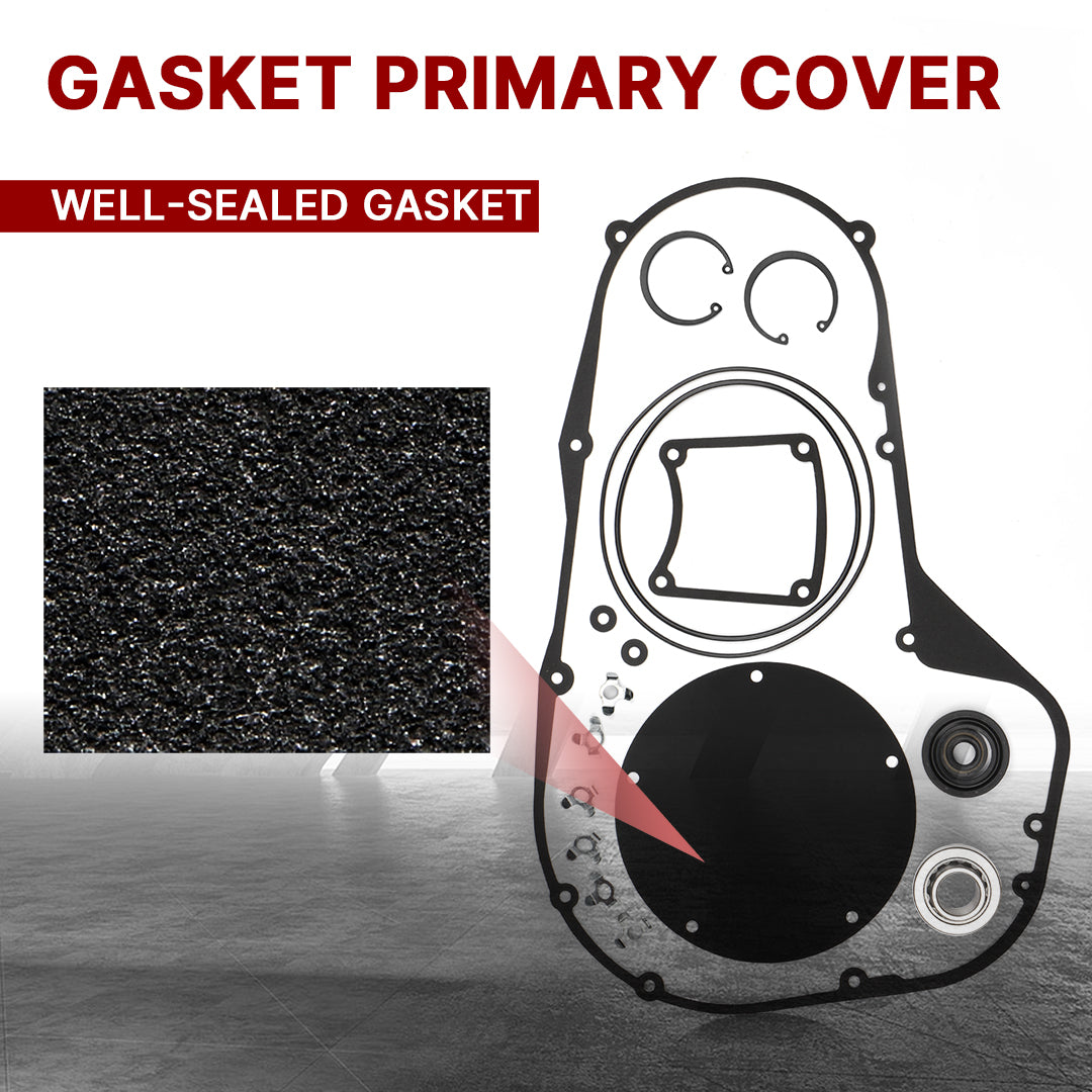 Primary Cover Gasket & Inner Primary Bearing Replacement Seal Kit for 1999-2006 Harley Touring