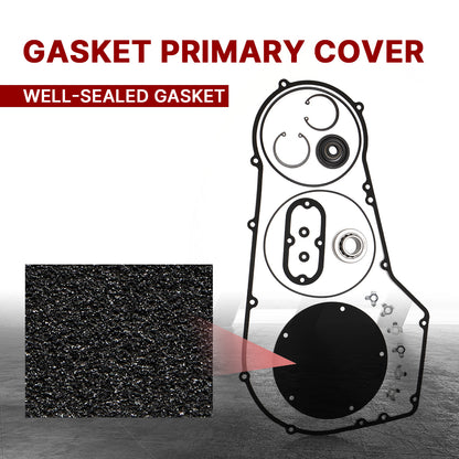 Primary Cover Gasket & Inner Primary Bearing Replacement Seal Kit for Harley 1994-2006 Softail & 1994-2005 Dyna