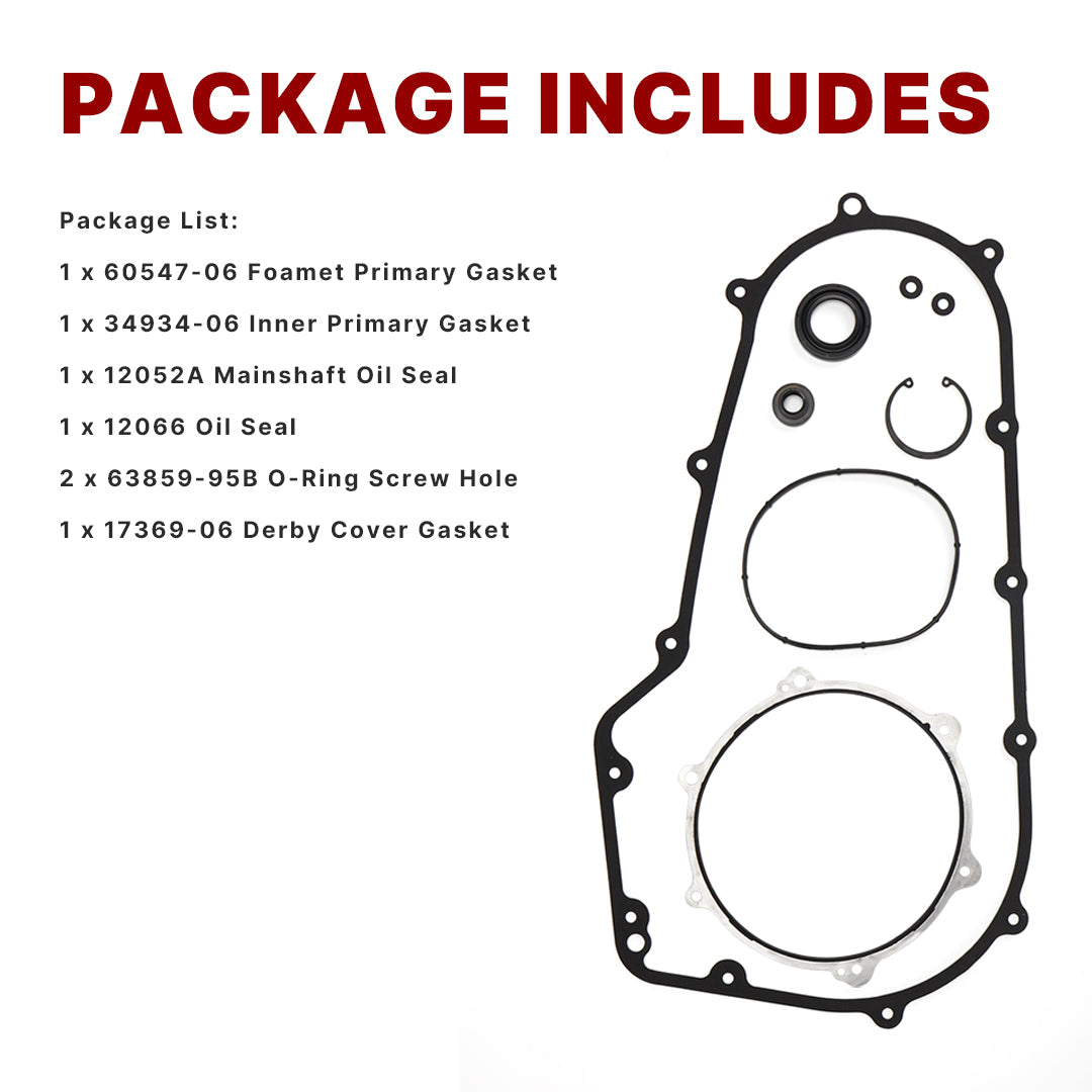 Primary Cover Gasket Kits for 2006-2017 Harley Softail/Dyna