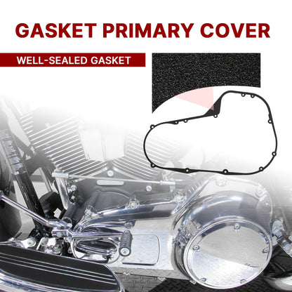 Twin Cam Touring Primary Cover Gasket Clutch Inspection Seal Set for 1999-2006 Harley Touring