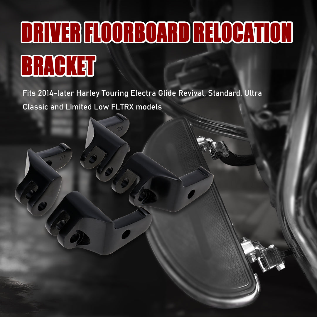 Driver Floorboard Relocation Brackets for 2014-2023 Harley Touring