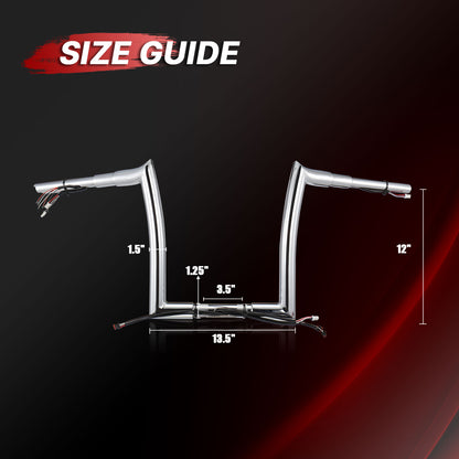 12"/14"/16" Prewired Handlebars with 3 Brake Lines & 1 Clutch Cable Kit for 2021-2023 Harley Touring