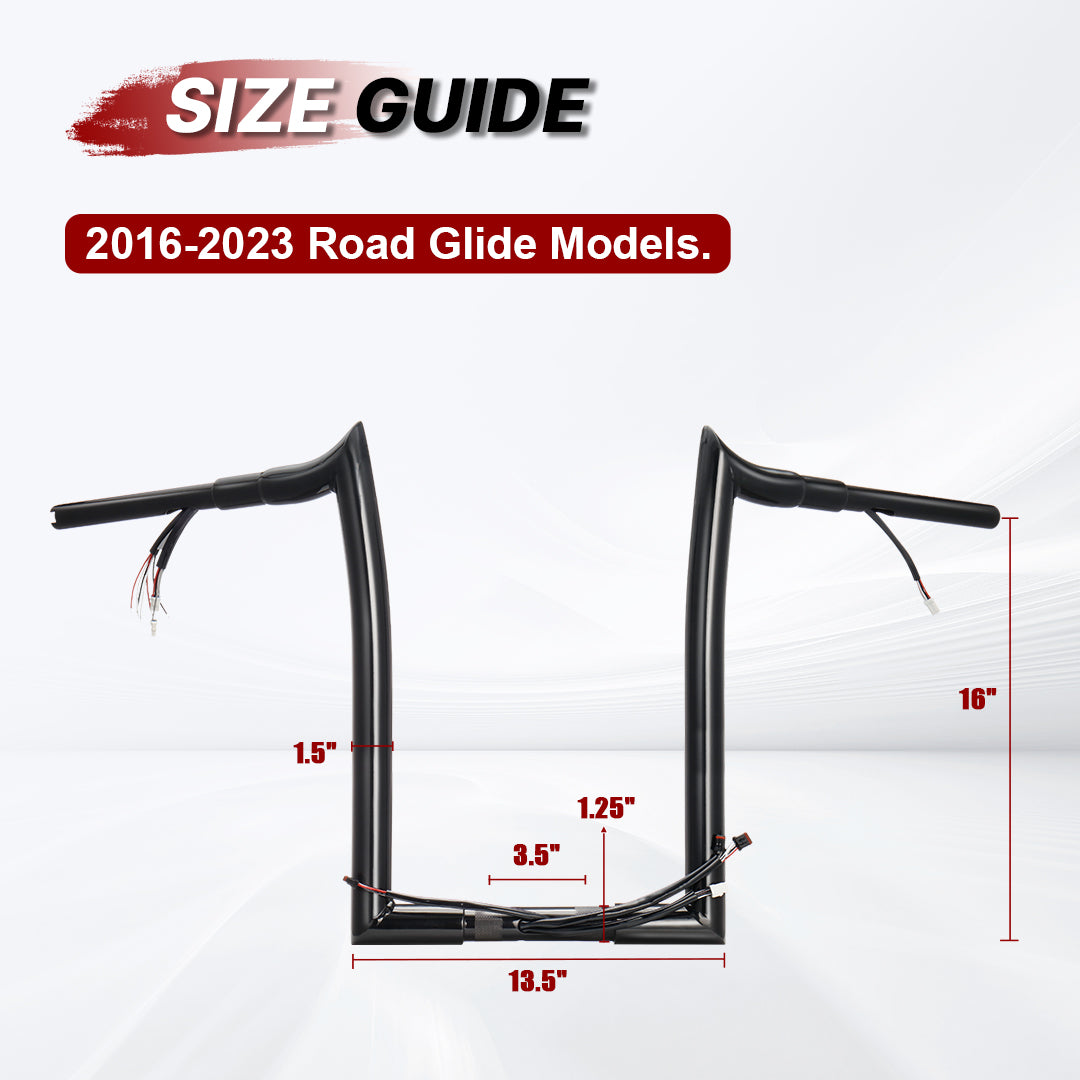 Pre-wired Handlebars for Harley 2016-2023 Touring Road Glide