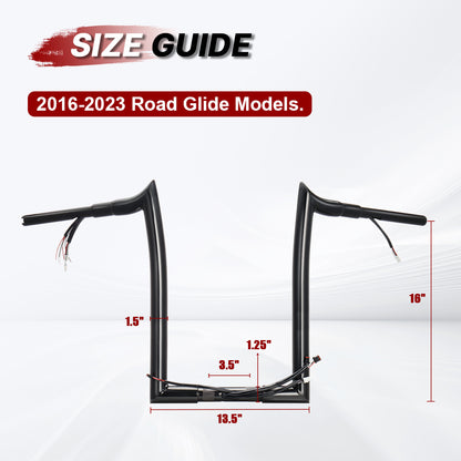 Pre-wired Handlebars for Harley 2016-2023 Touring Road Glide