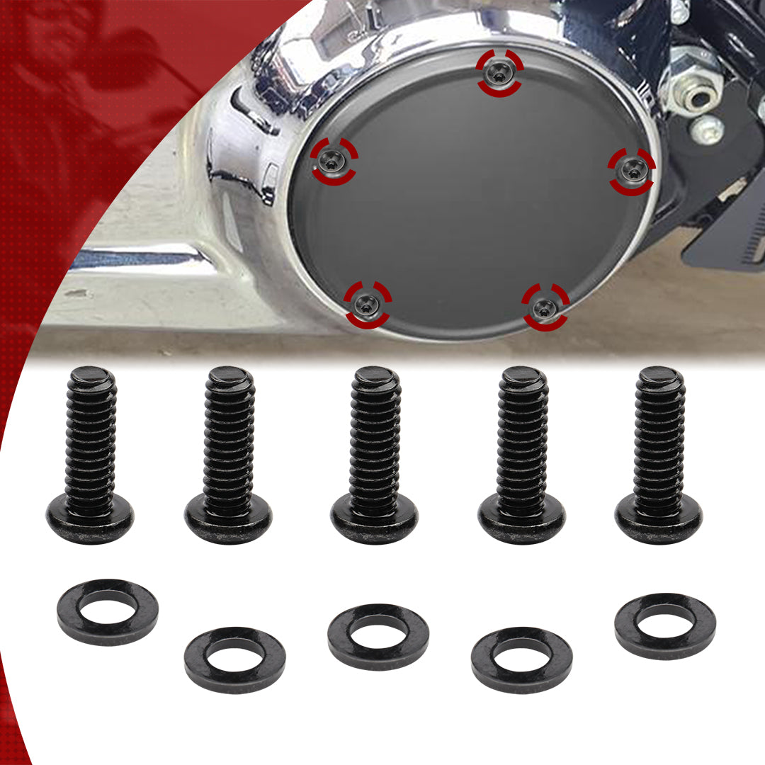 Derby Cover Hardware Bolt Kit for 2008-Later Touring and Trike & 2006-2017 Dyna, 2008-2018 Softail (Except Sport Glide) Models