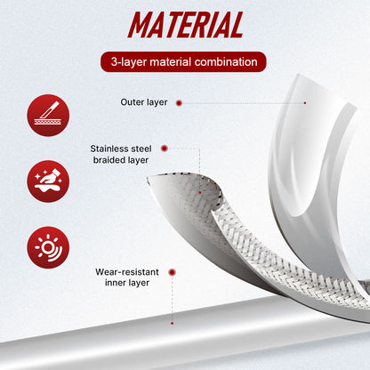 12"/14"/16" Ape hanger Extension Brake Line for 1994-2007 Harley Touring without ABS