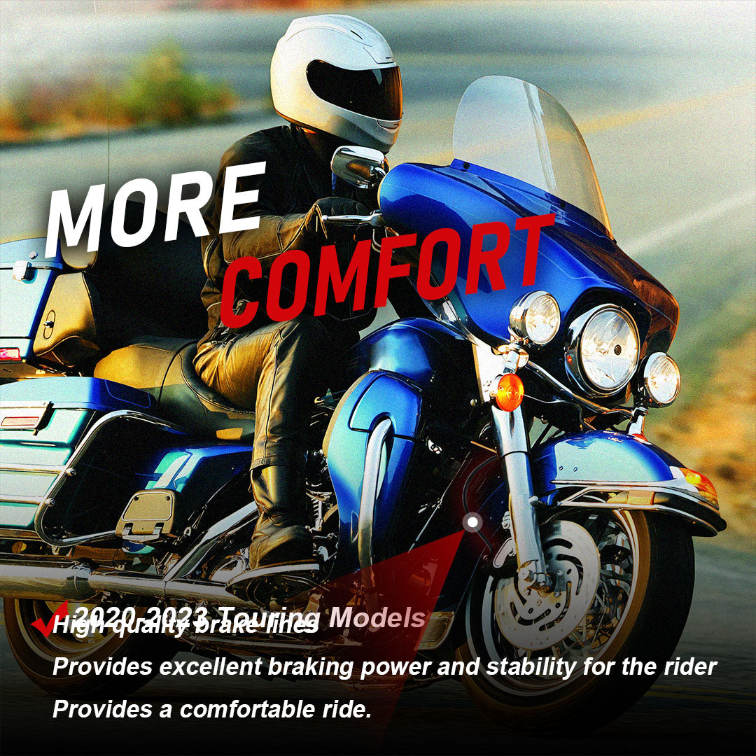 12"/14"/16" Ape hanger Extension Brake Line for 1994-2007 Harley Touring without ABS