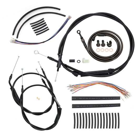 16 inch Ape Hanger Extension Cables Kit for 2007-2013 Harley Sportster XL without ABS