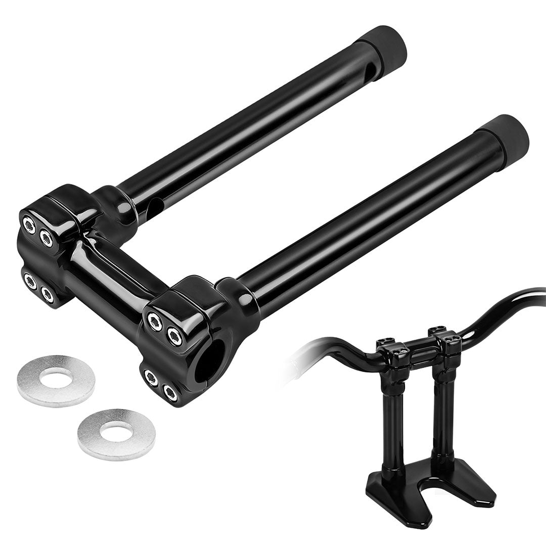 12/14 inch Rise One-Piece Handlebar Riser Top Clamp Kit for Harley Dyna/Softail/Sportster