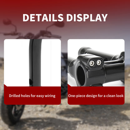 10" Handlebar Riser 1.25" Murdock Pullback Risers for Harley