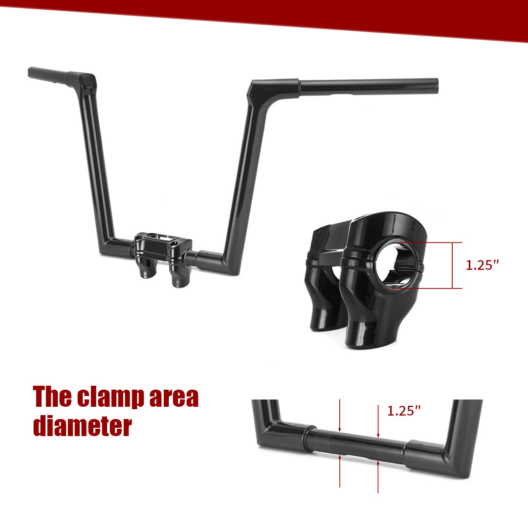 1.25" Pull Back Handlebar Risers for 2018-later Harley Softail