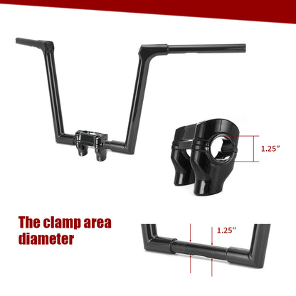 1.25" Pull Back Handlebar Risers for 2018-later Harley Softail