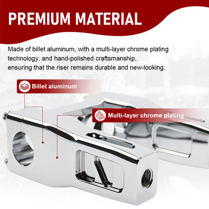 2/8/12 Inch Cafe Racer Handlebar Riser for Harley Dyna/Softail/Sportster