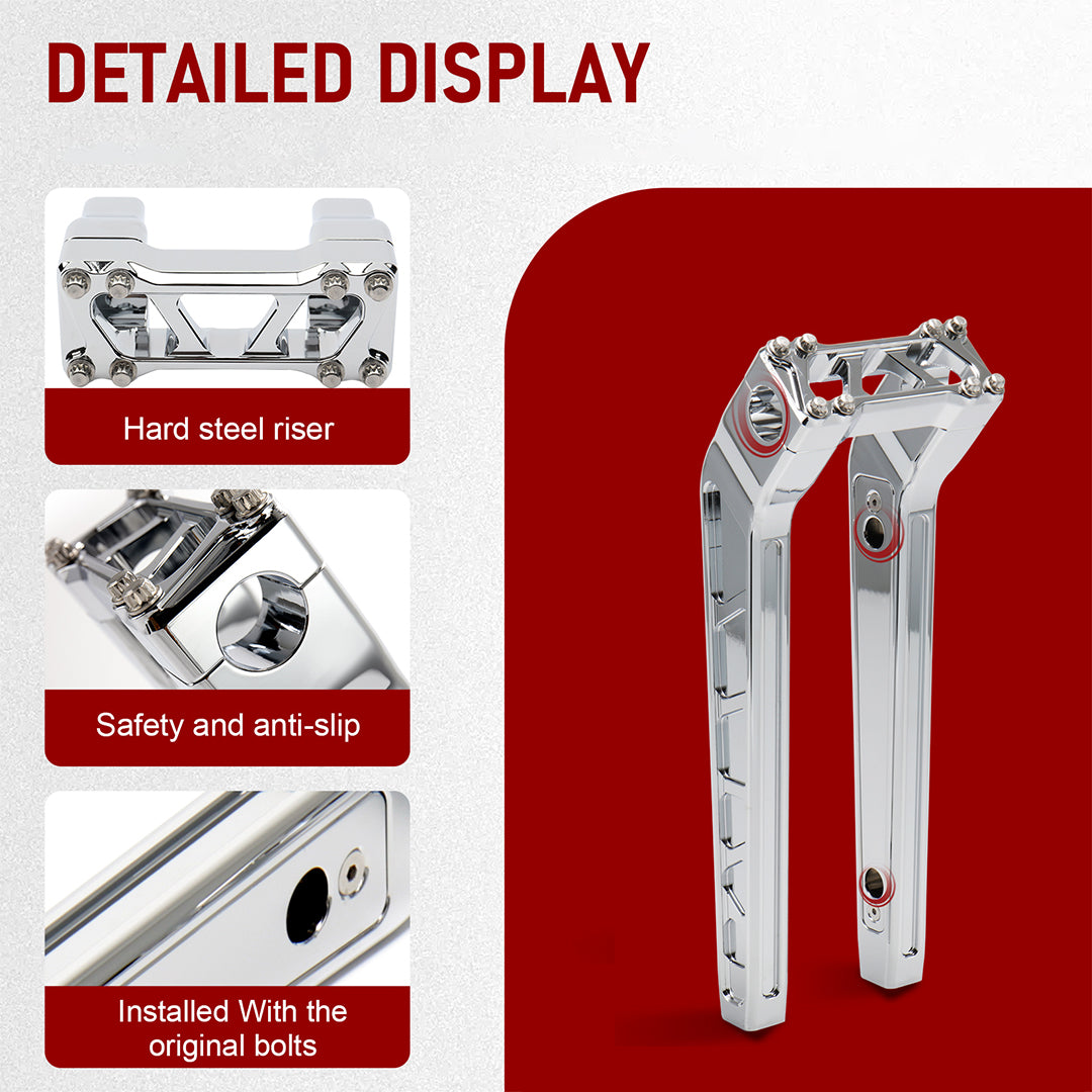 2/8/12 Inch Cafe Racer Handlebar Riser for Harley Dyna/Softail/Sportster