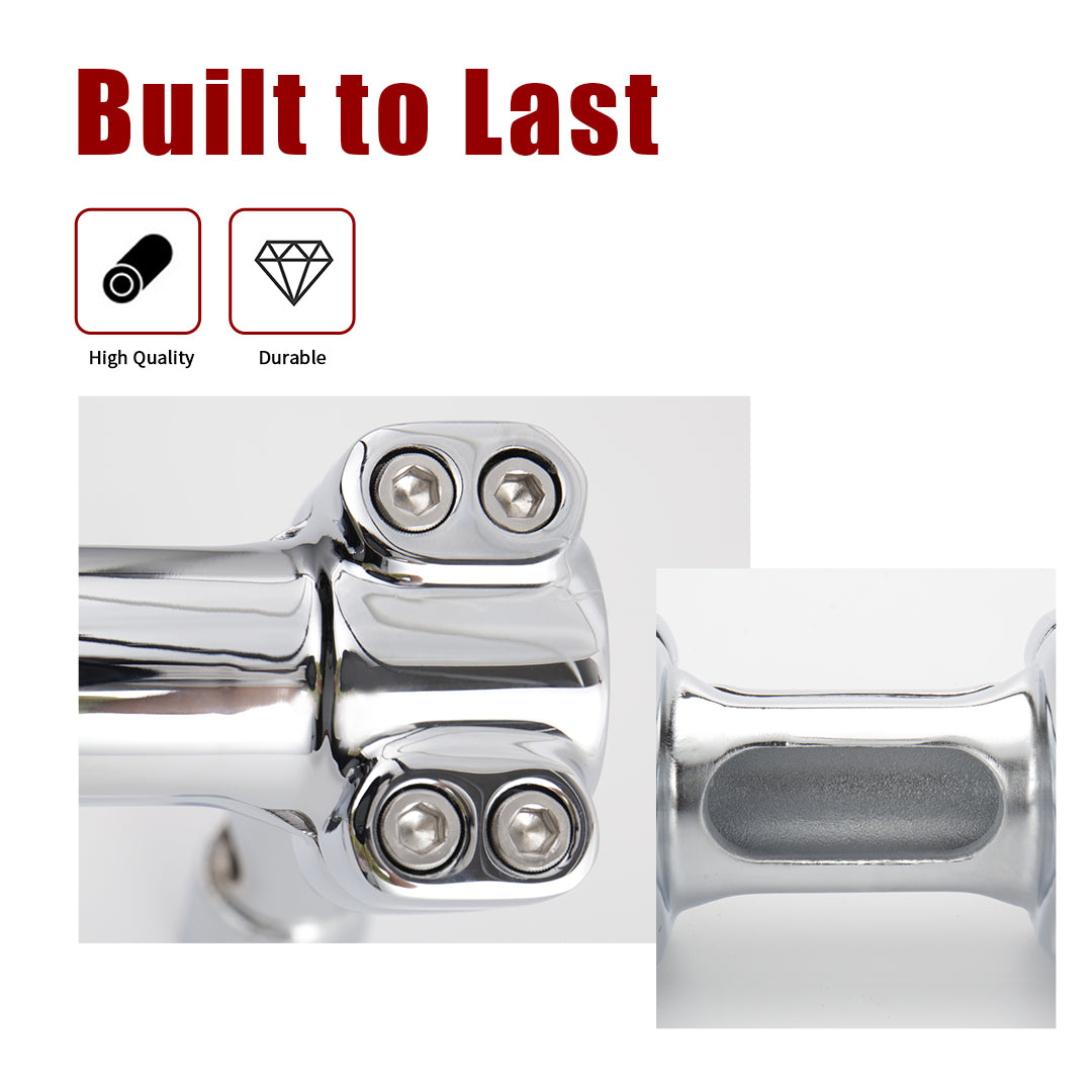 4" Handlebar Risers 1" Murdock Pullback Risers for Harley