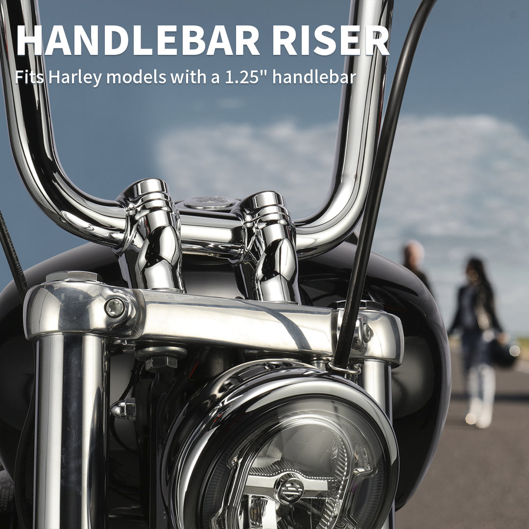 4/8/10/14 Inch Handlebar Risers for Harley Dyna/Softail/Sportster