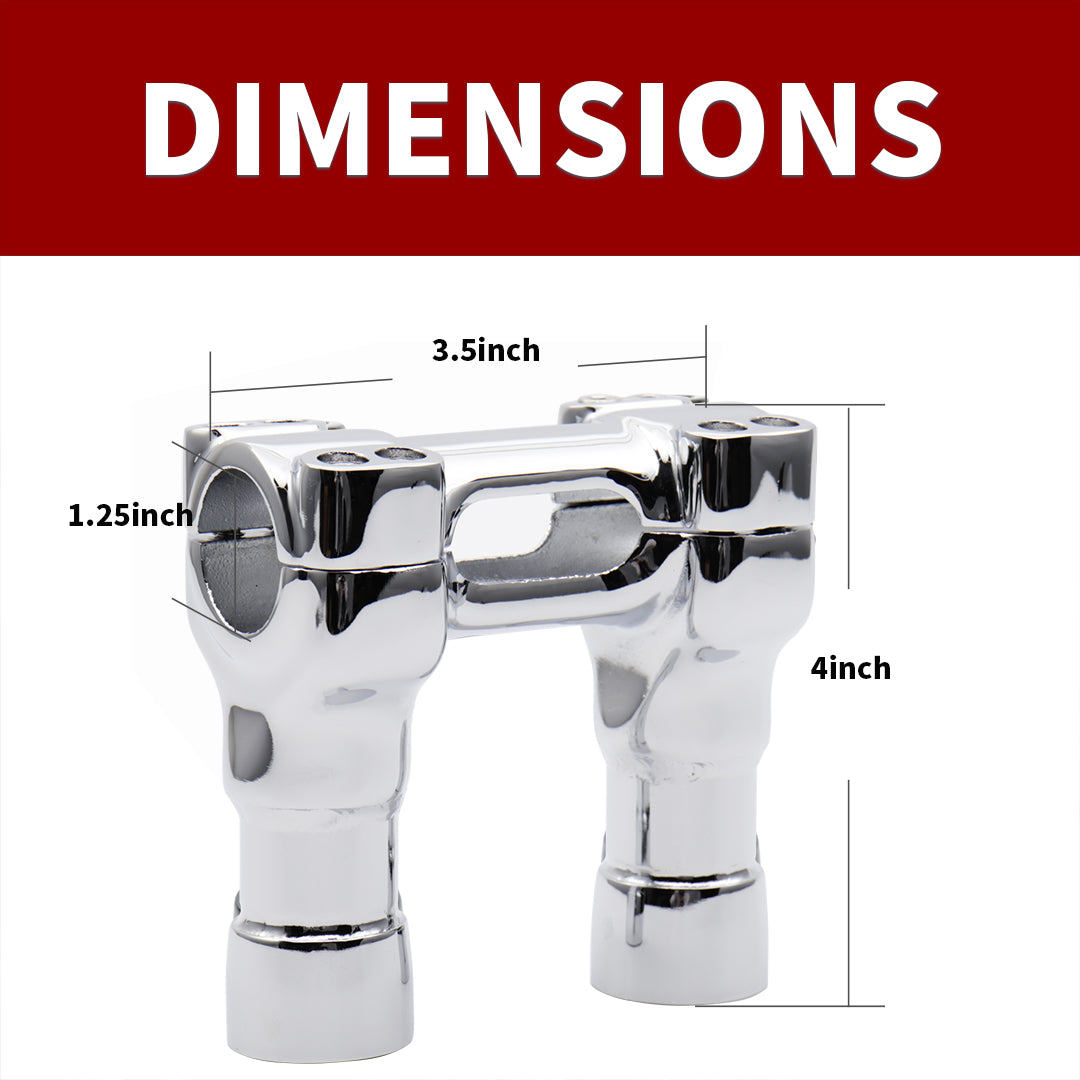 4/8/10/14 Inch Handlebar Risers for Harley Dyna/Softail/Sportster